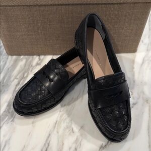 Loeffler Randall Black Leather Loafers